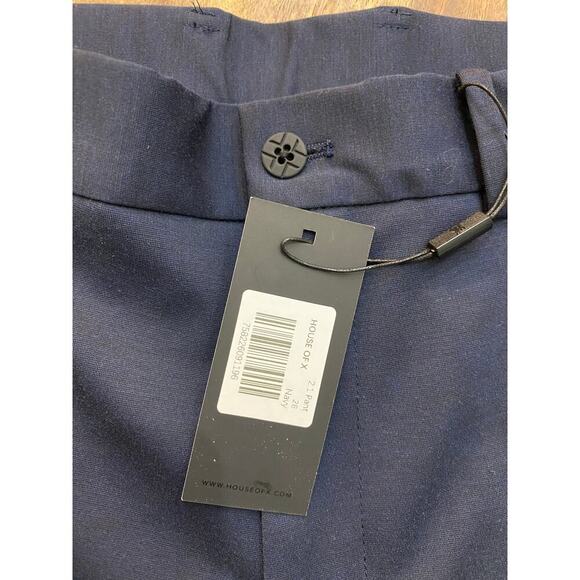 NWT House of Harlow 1960 X Revolve Navy Blue Flat Front Dress Pants Size 28 - Picture 5 of 5